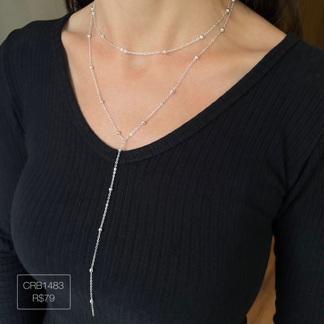 Gravatinha de Bolinhas Lisa Prateada